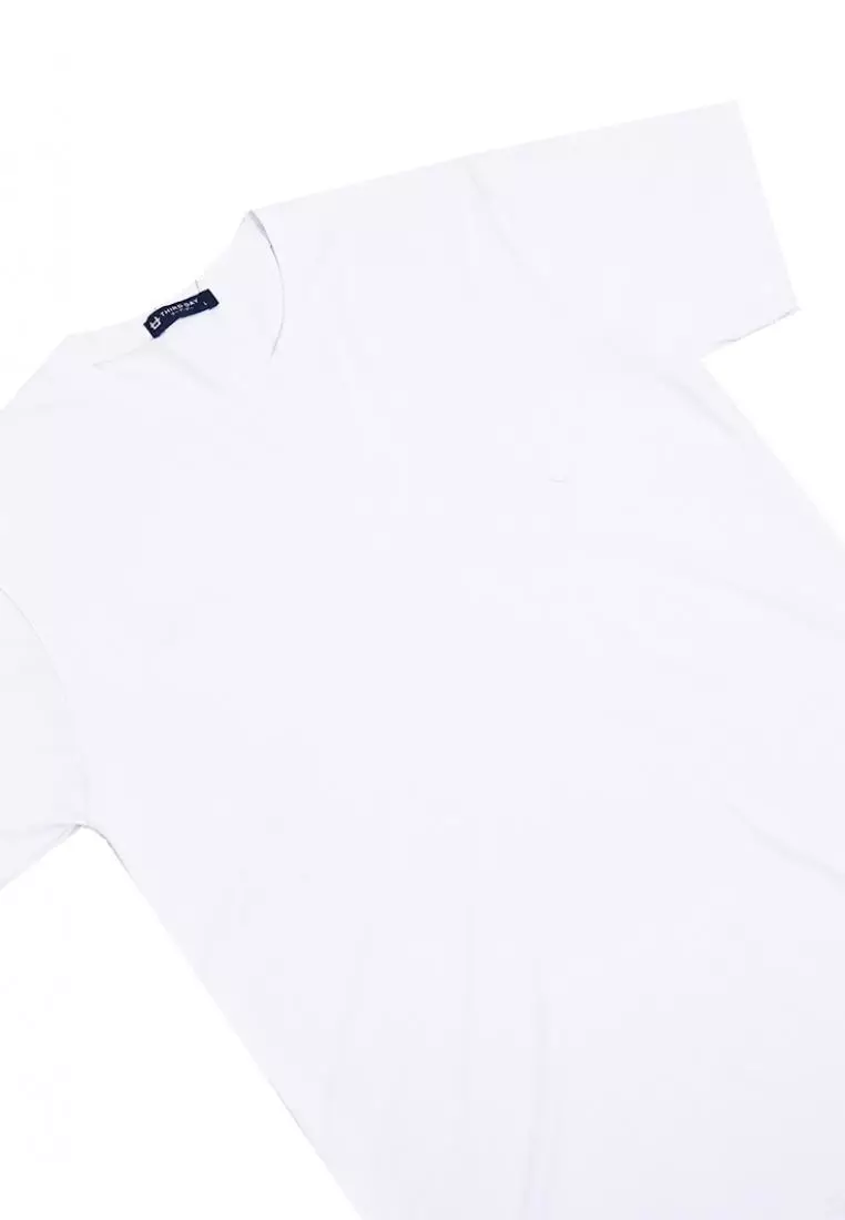 MTI74 kaos T-shirt Pria Instacool Polos Putih