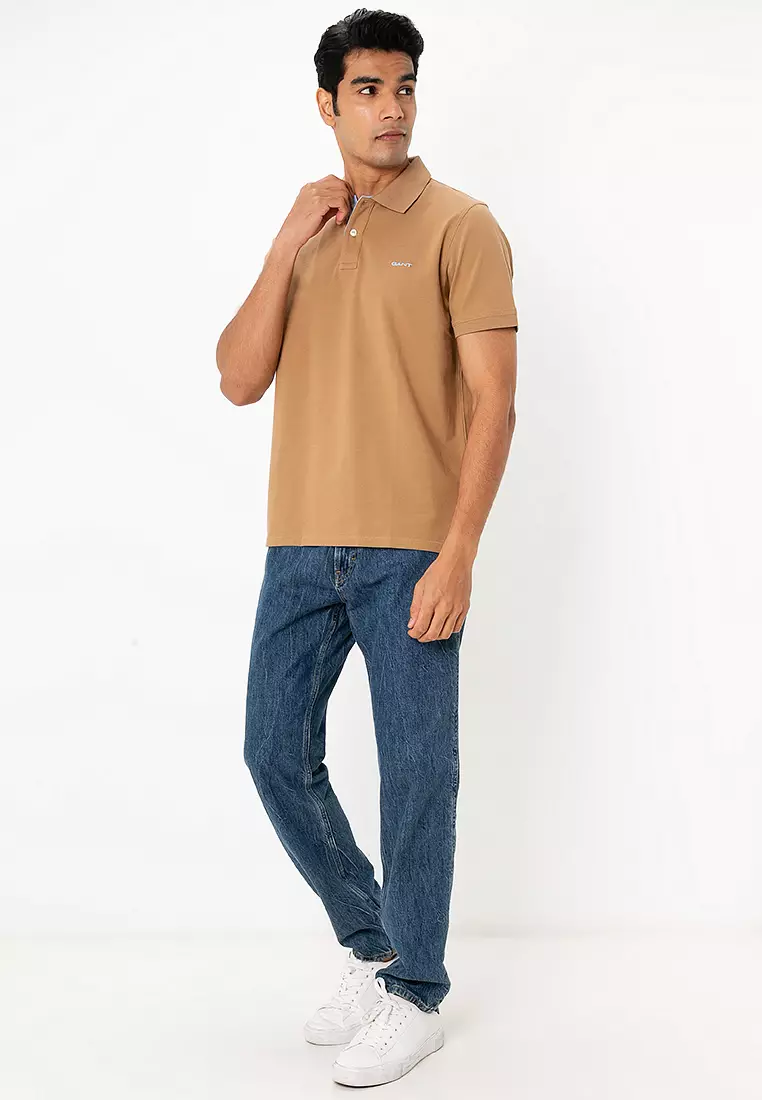 Contrast Pique Polo Shirt