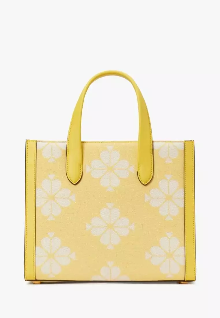 Kate Spade Flower Two-Tone Canvas Manhattan Small Tote Dandelion Yellow Multi