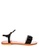 CARMELLETES black Ankle Strap Flat Sandals 2EA32SHAE76E78GS_2