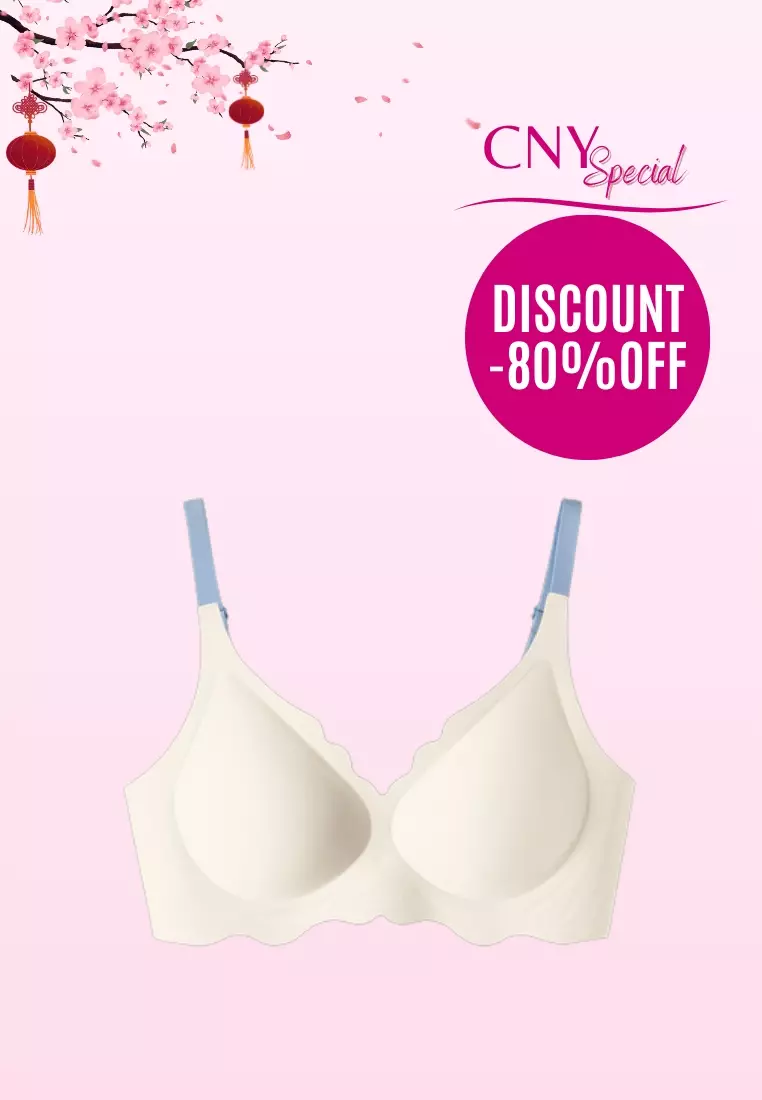 Buy Kiss & Tell Daisy Seamless Wireless Paded Push Up Bra in White in White  2024 Online