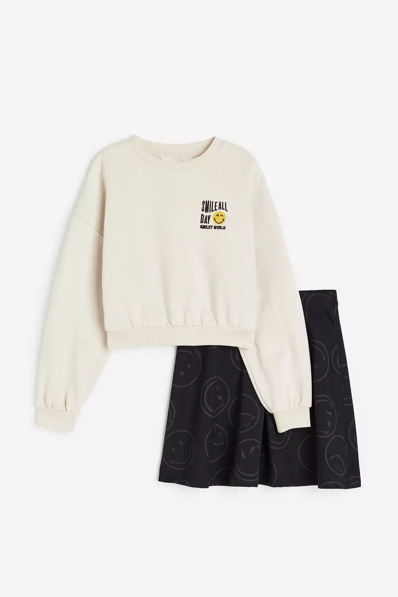 Buy H&M 2-piece sweatshirt and skirt set Online ZALORA Malaysia