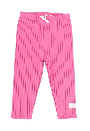 FOX Kids & Baby pink Ribbed Jersey Leggings DF6D5KAB62241BGS_1