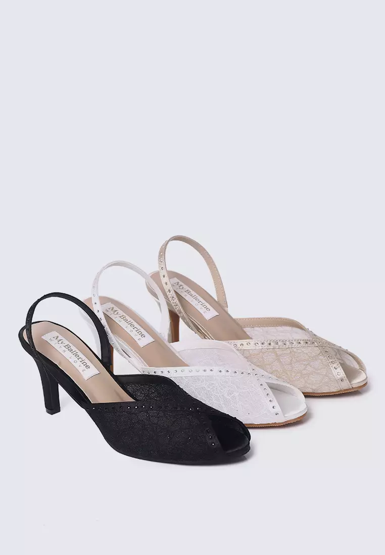 Alora Comfy Heels In Black