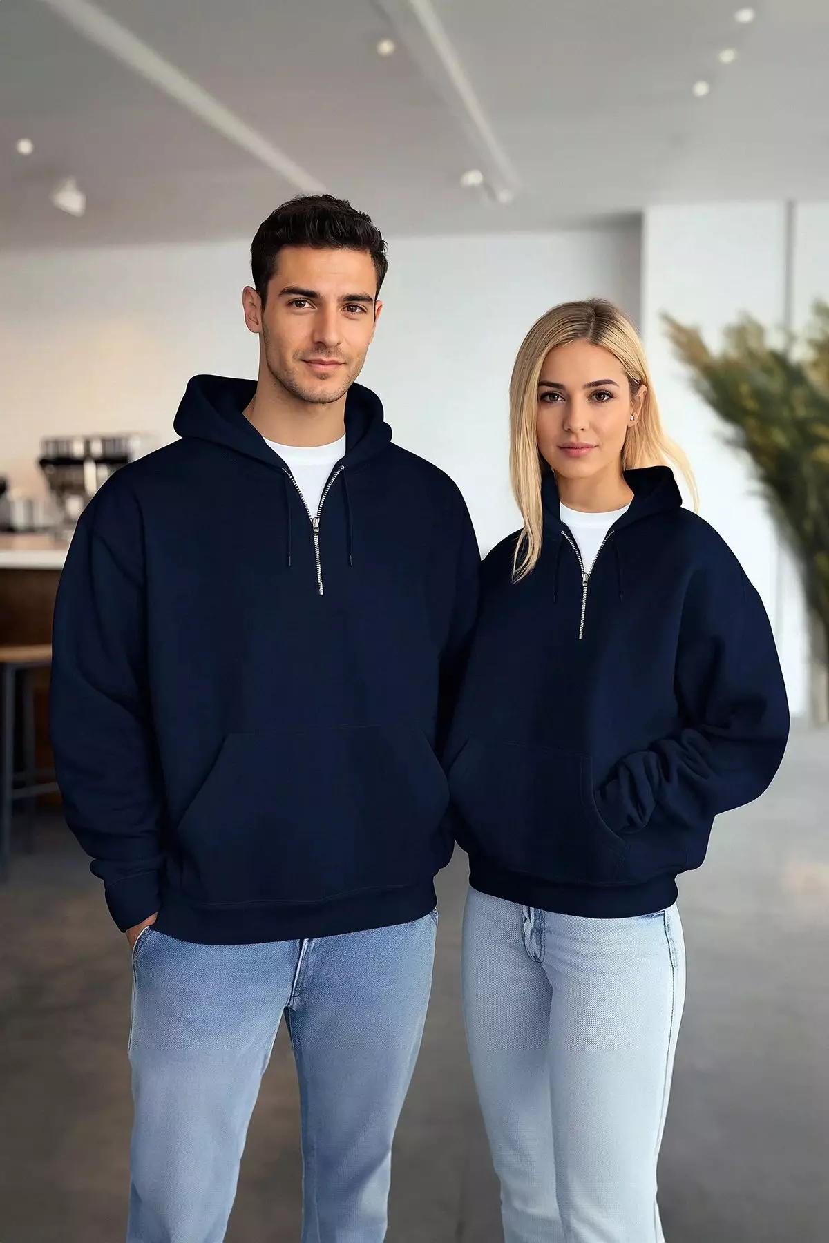 Basic Half-ZIpper Hoodie
