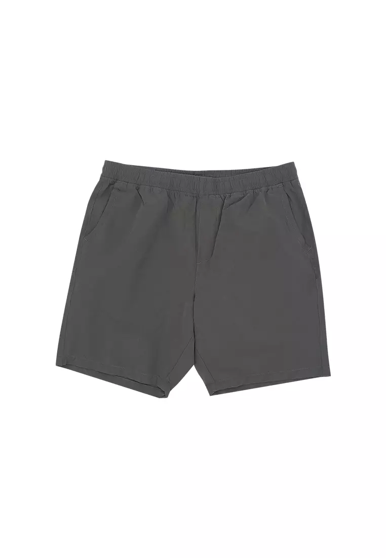 Men's Pull-On Shorts with Back Pocket - Dark Grey
