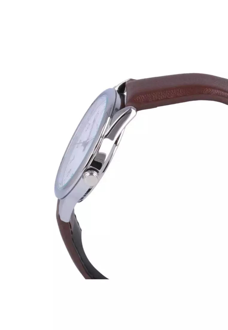 Men's Analog Watch MTP-V005L-7B4 Brown Leather Watch