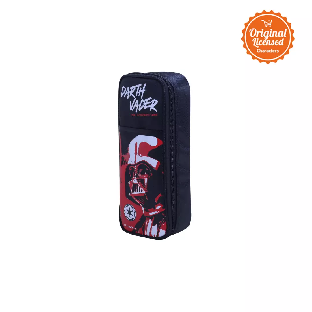 Tempat Pensil Star Wars Original – Pencil Case Star Wars Darth Vader Hitam 22x9 cm | Kotak Pensil Anak Star Wars