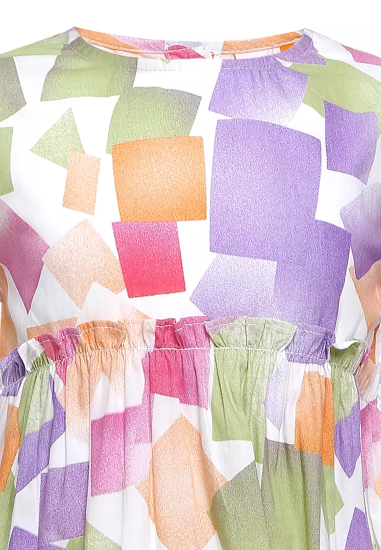 Qna Girl Amarantha Dress Anak Multicolor