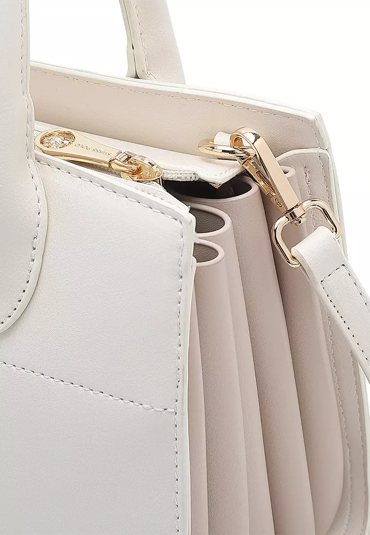 Women's Top Handle Bag / Sling Bag / Crossbody Bag - White