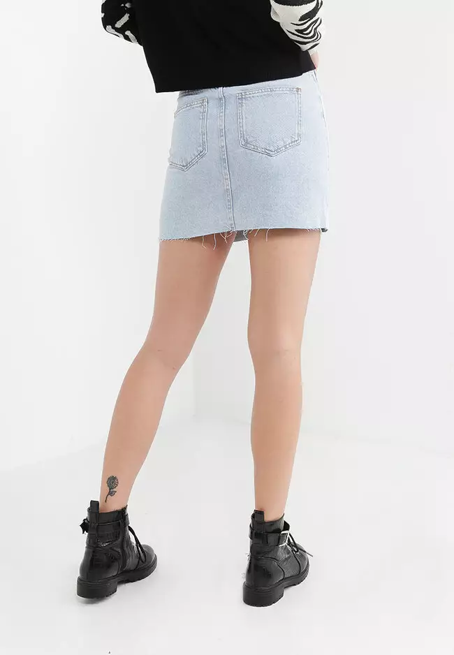 Tamara Denim Patchwork Mini Skirt