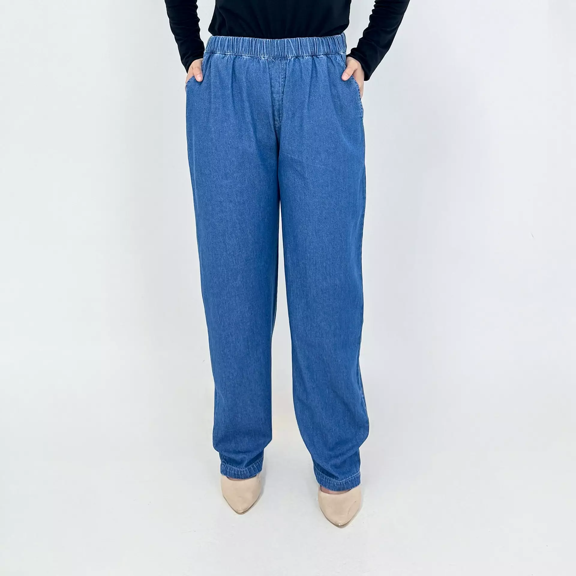 Celana Panjang Denim Wanita Tasya Baggy Pants