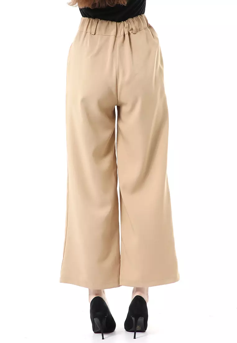 Adella Cullote Pants Bawahan Wanita Premium Quality - Cream