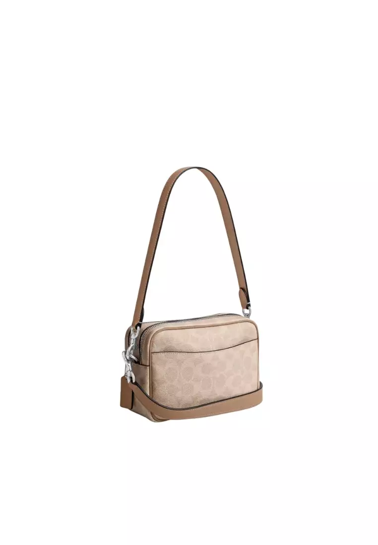 COACH Signature ショルダーバッグ ベージュ Buy Coach Coach Mini Shoulder Bag Carey With Signature Canvas In