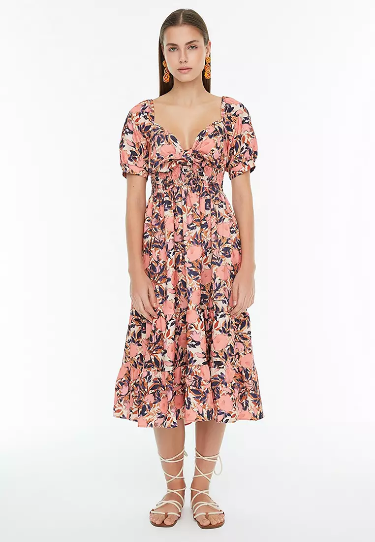 Buy Trendyol Floral Midi Dress 2024 Online | ZALORA Singapore
