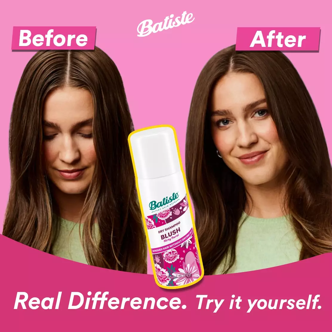 Batiste Floral & Flirty Blush Dry Shampoo 50ml