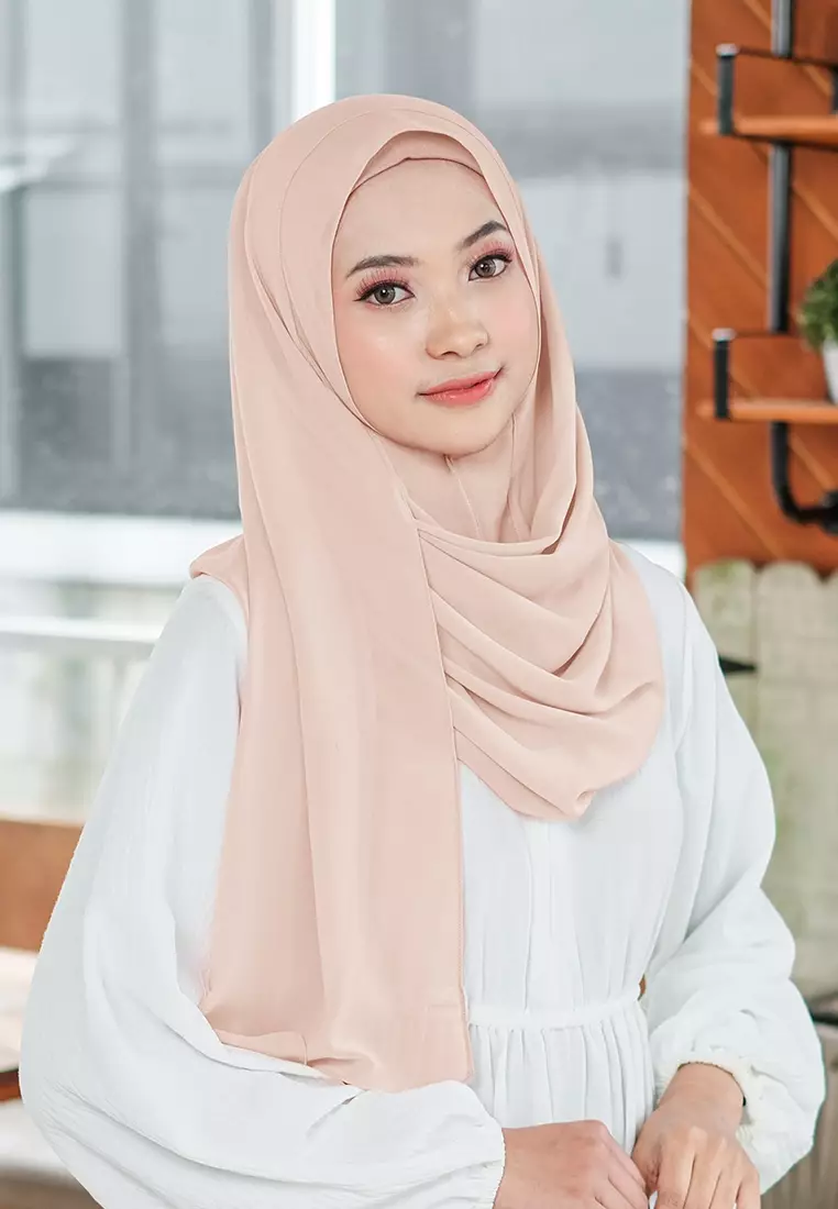 HIJAB INSTAN SHEILA - PEACH CREAM