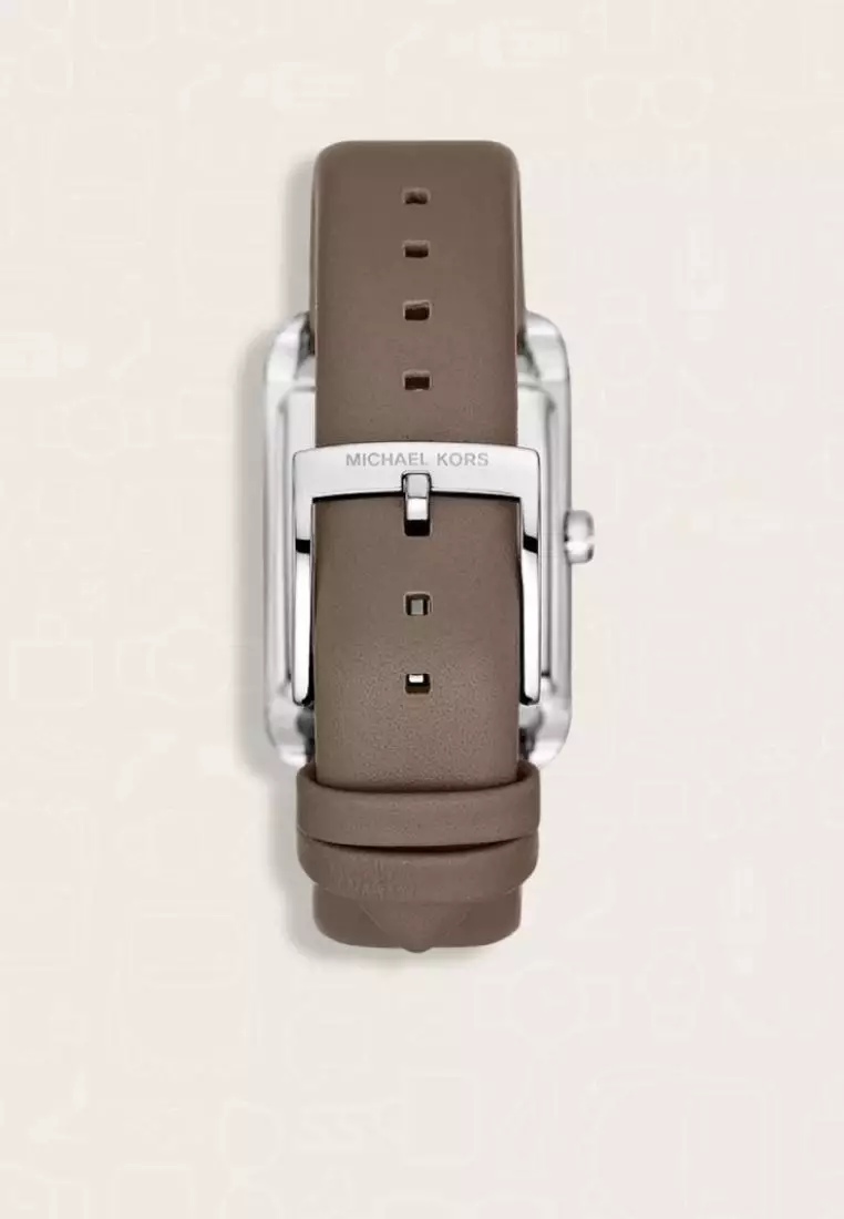 Jam Tangan Wanita Michael Kors Three-Hand Green Leather Watch