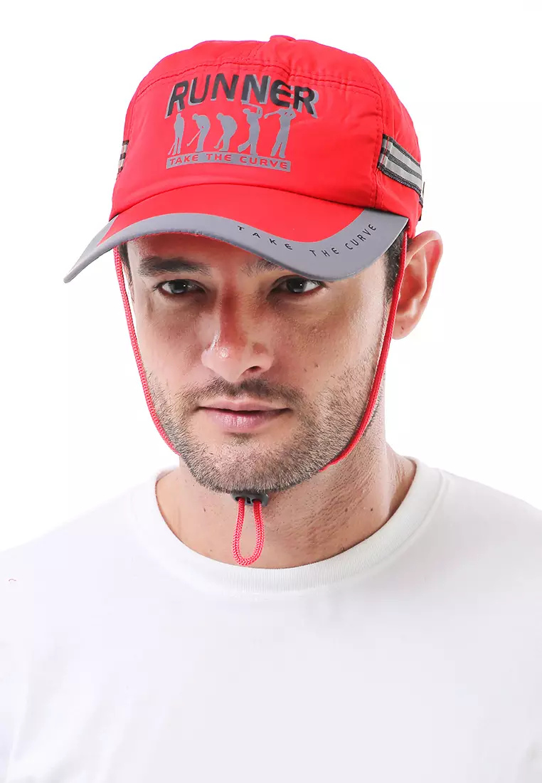 Jahari Topi Baseball Pria Wanita Resizable Strap Sporty Cap Material Polyester ORIGINAL - Red