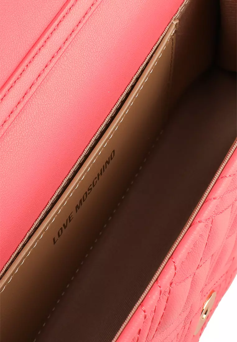 Logo Quilted Chain Sling Bag (nt)