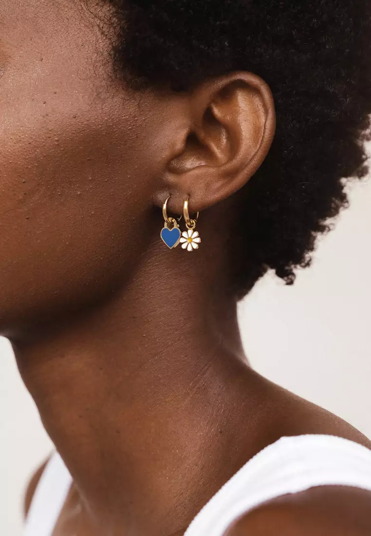 Dark blue shop earrings online