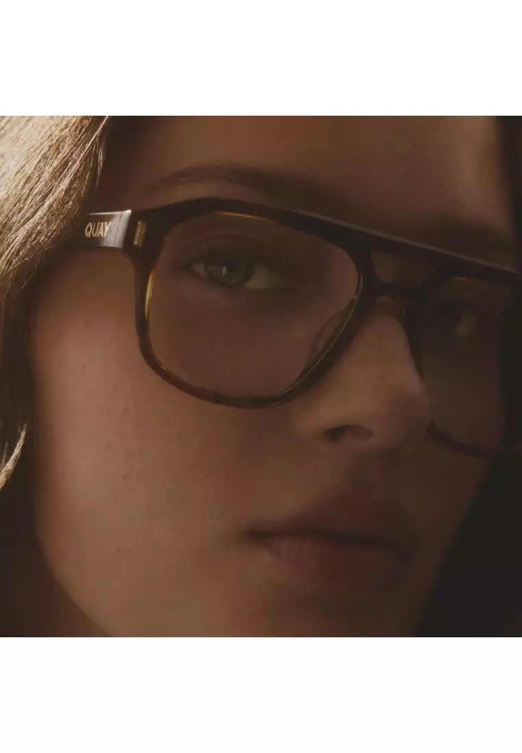 QUAY Spin Off Optical Eyeglasses - Coffee Swirl