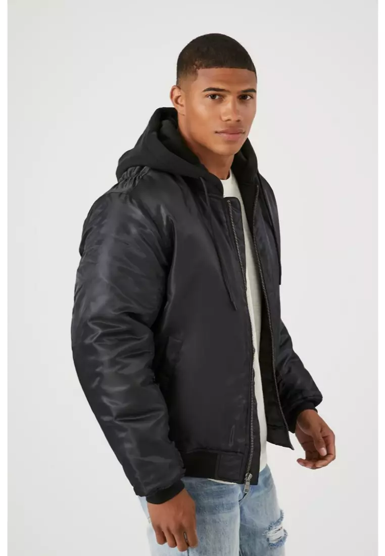 Buy FOREVER 21 Zip Up Hooded Bomber Jacket 2024 Online ZALORA