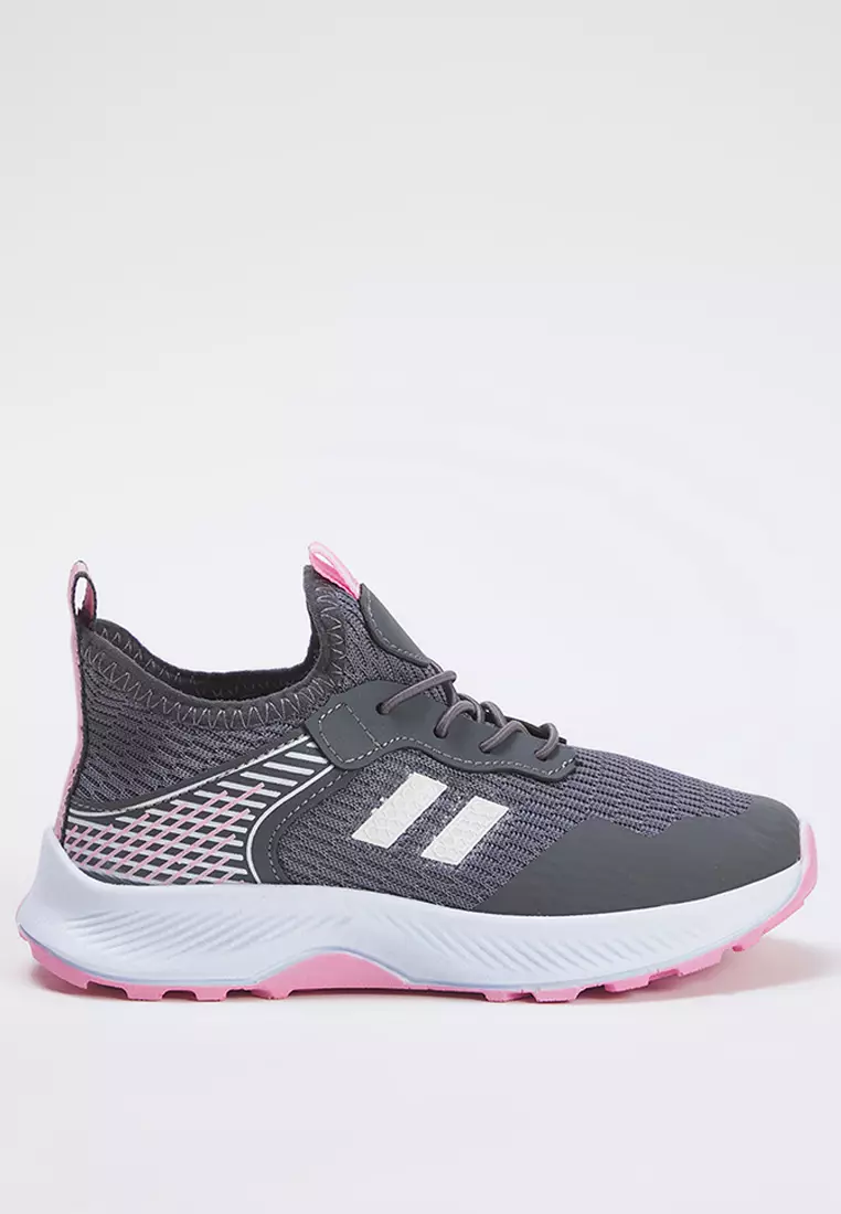 Trendyol Gray Lace-Up Pink Light Sole Big/Small Girls' Kids Sneakers Takss25Sn00027