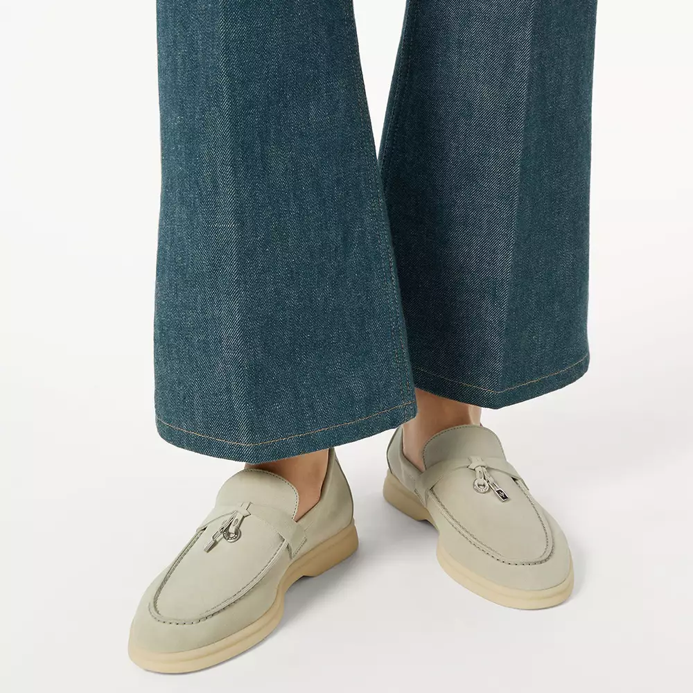 Summer Charms Walk Loafers Suede Deep Ice
