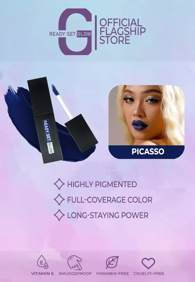 Discount on Ready Set Glow  shoes - SKU: Badass Liquid Lipstick - Picasso (Blue)