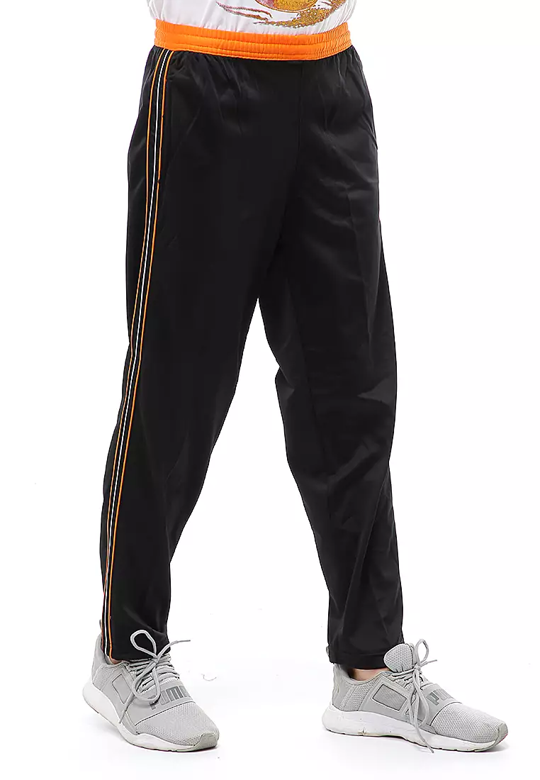 Yume Long Pants Celana Panjang Olahraga Pria Strip 3 Material Diadora ORIGINAL - Orange