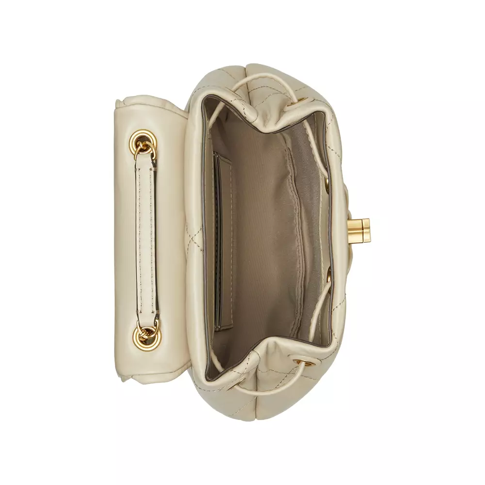 Kira Mini Diamond Quilt Backpack Light Stone