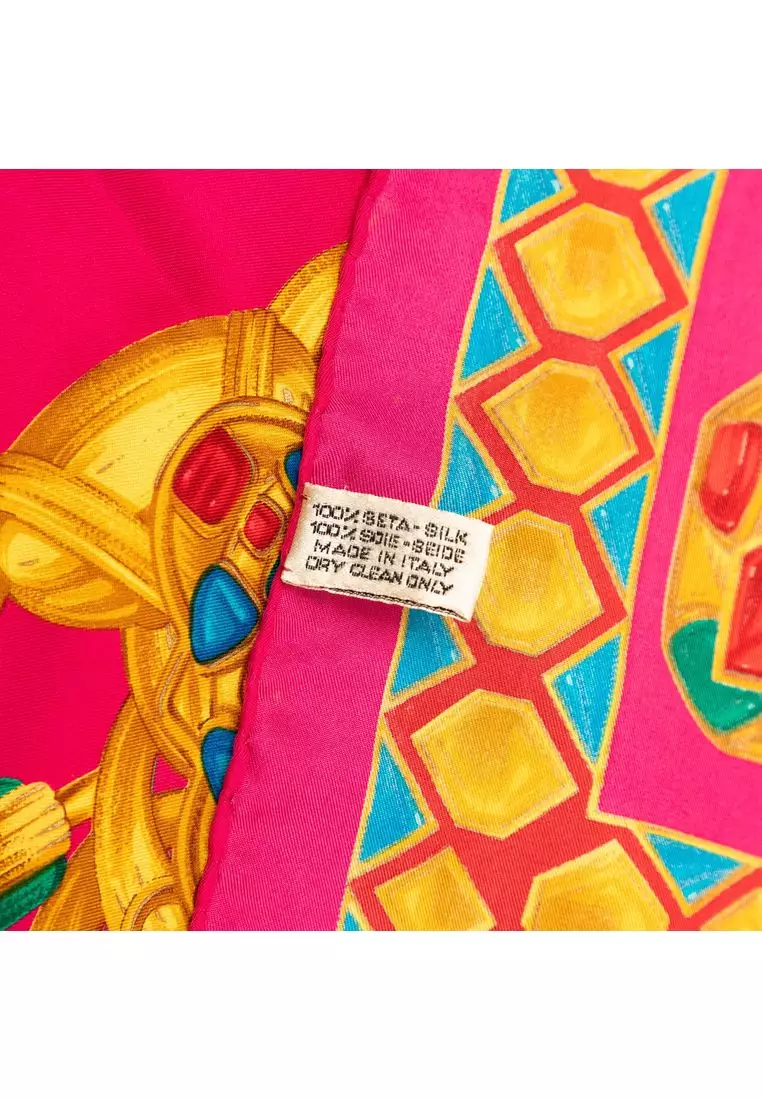 Pre-Loved Chanel Cc Gripoix Silk Scarf