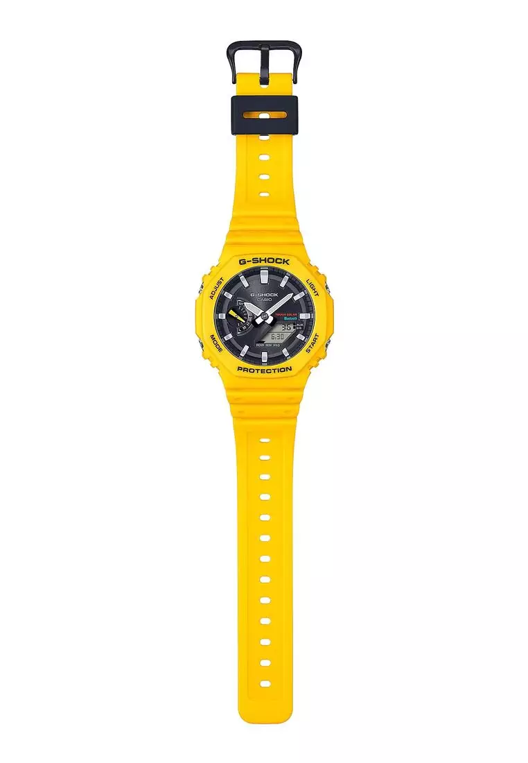 Men's Analog-Digital Watch GA-B2100C-9A Bluetooth and solar power Yellow Resin Band Men Sports Watch