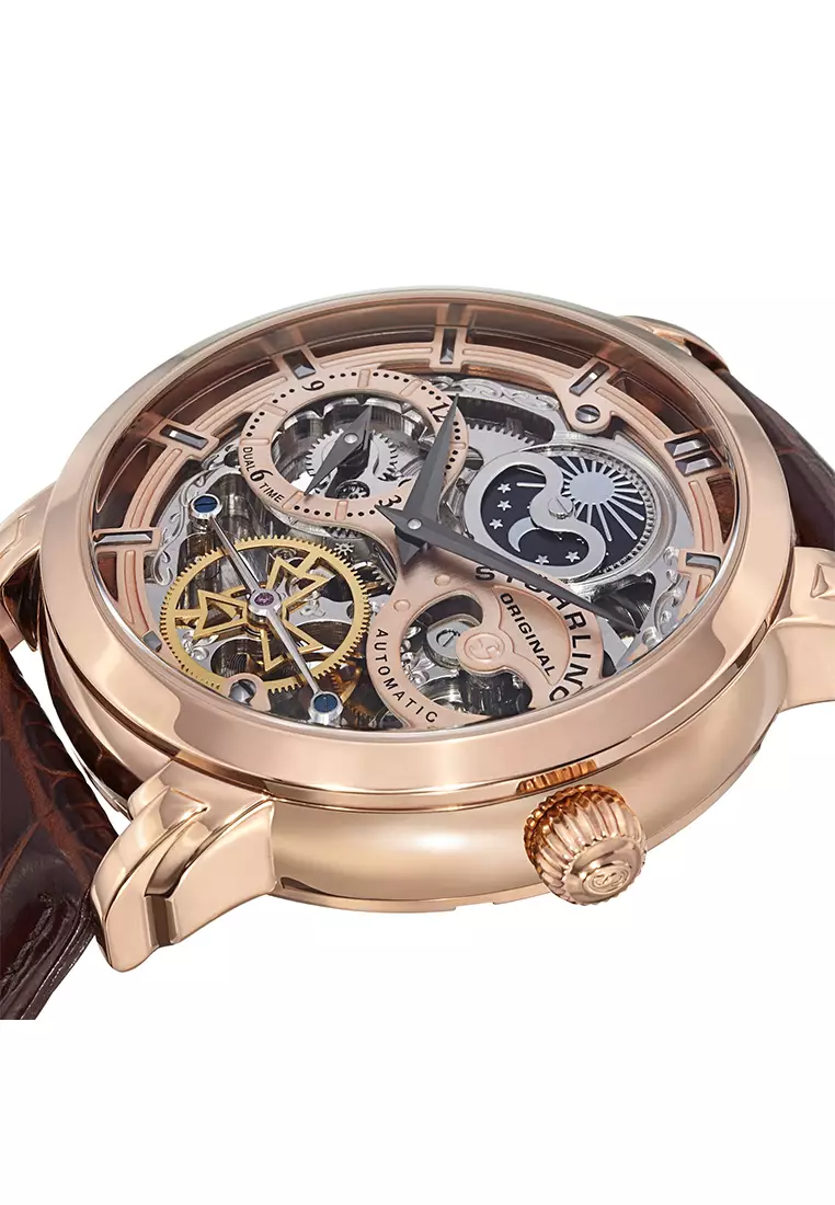 Jam Tangan Pria Automatic Stuhrling Original Anatol 371-03 Rose gold