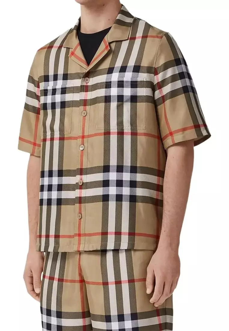 Men's Short Sleeved Shirt in Khaki 81042011