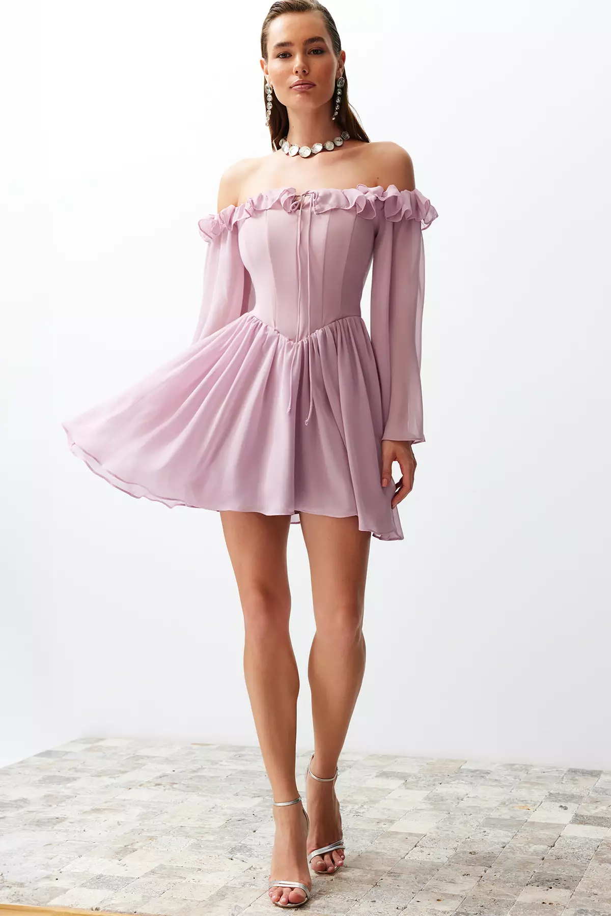 Ruffled Mini Dress