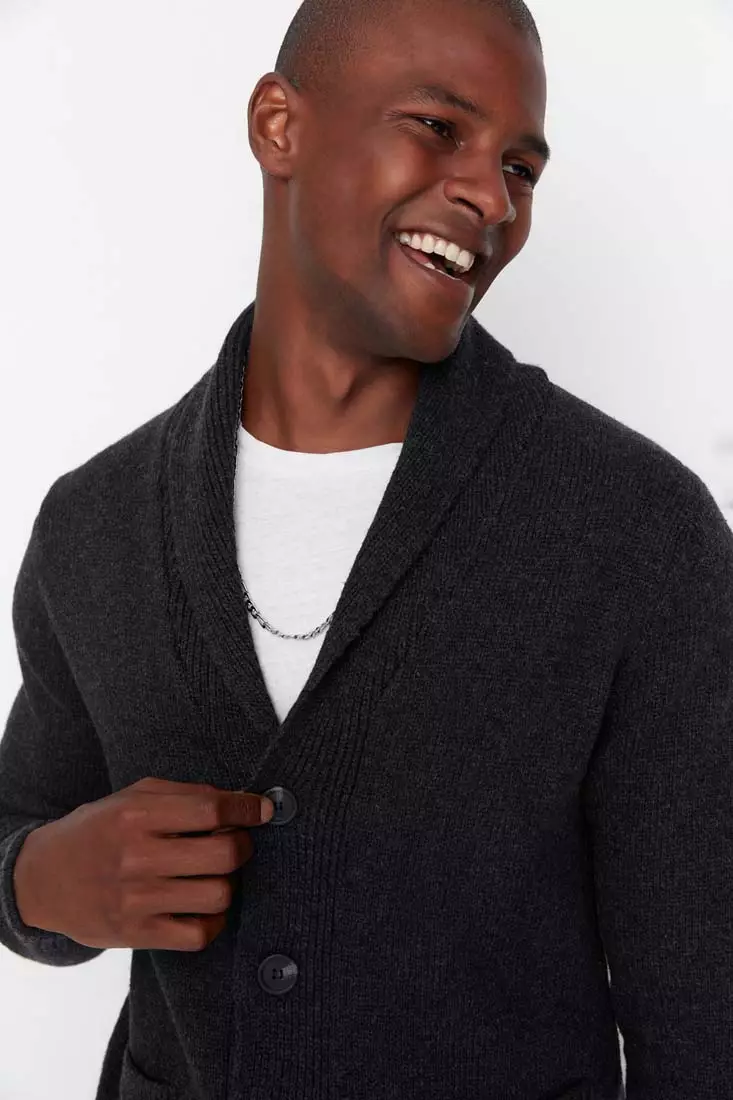Trendyol Regular Fit Shawl Collar Knit Cardigan 2025 Buy