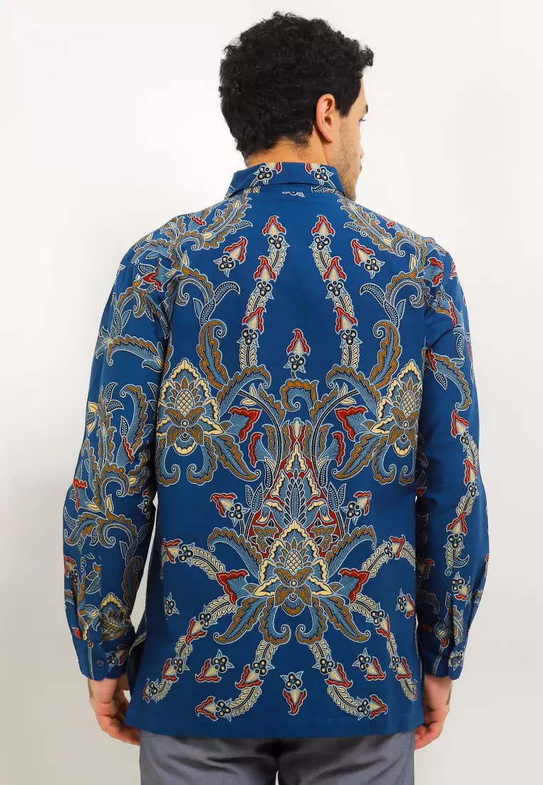 Kemeja Batik Lengan Panjang Motif Sekar Pergola