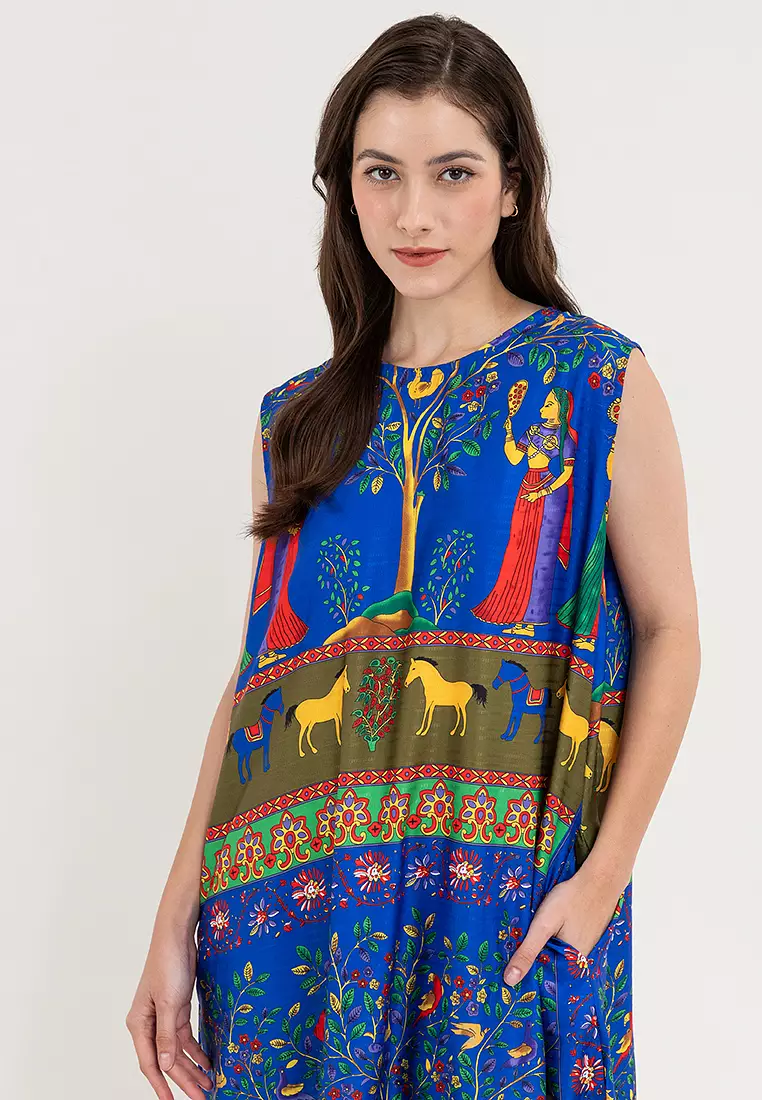 Erin Egyptian Print Dress