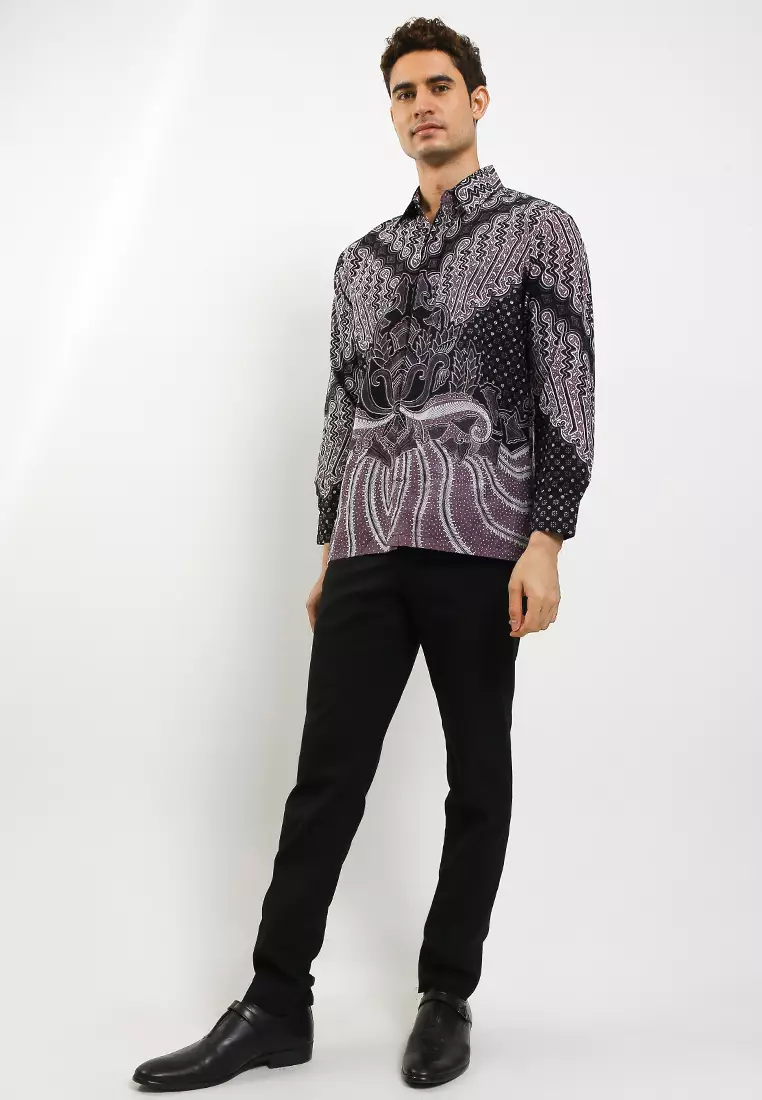Gentamas Kemeja Batik Exclusive Premium Pria Casual Modern Lengan Panjang