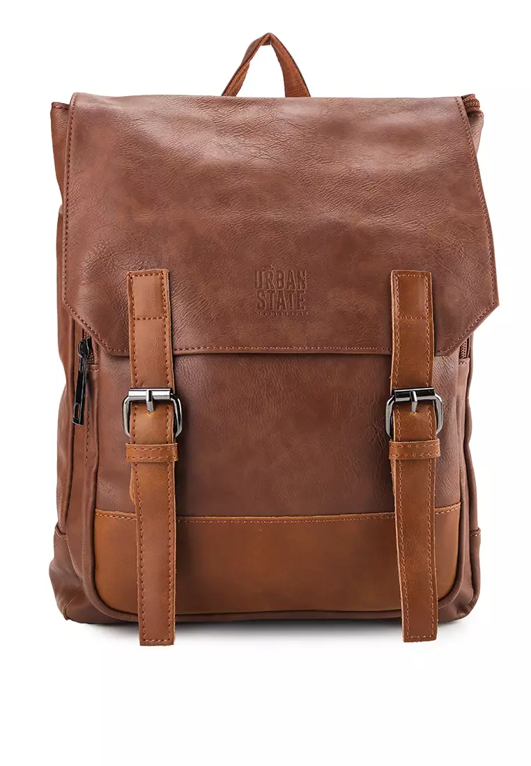 Jual Urban State Distressed Leather Relay Backpack Original 2026 ...