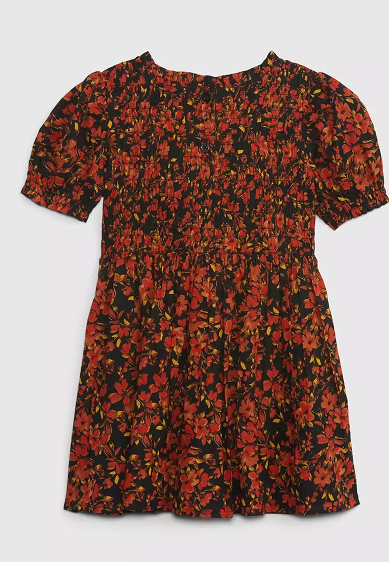 Toddler Puff Sleeve Smocked Dress