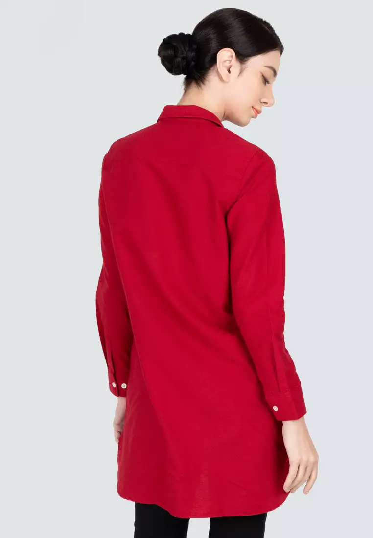 Polo Haus - Women’s Oxford Long Sleeve Shirt Dress WBSD001