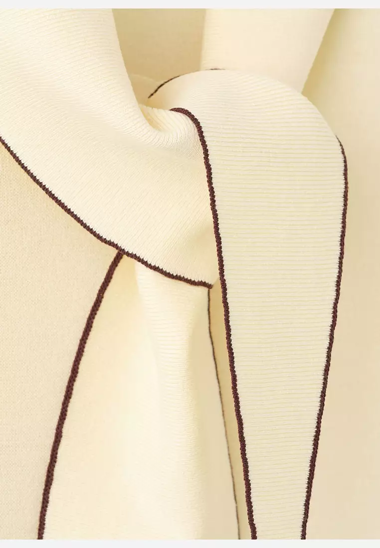 Knit Top With Scarf Detail