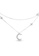 Millenne silver MILLENNE Match The Stars Moon and Stars Cubic Zirconia Rhodium Necklace with 925 Sterling Silver DA443ACE0AB345GS_1