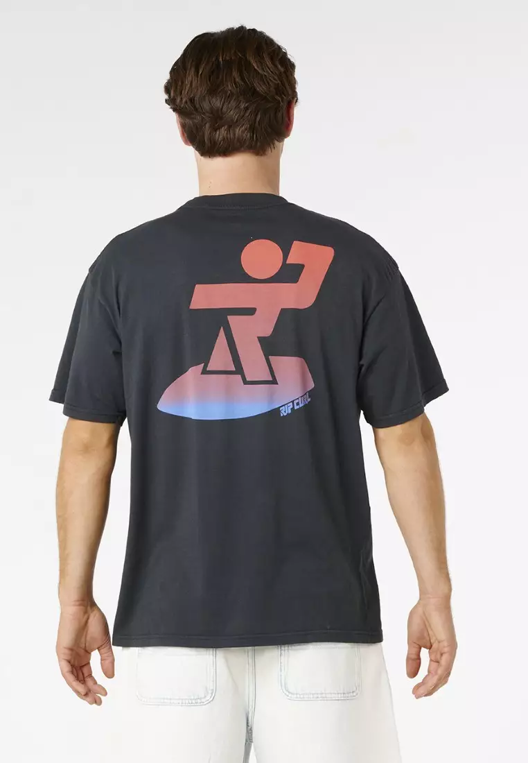 Men Liquid Trips Ripper Tee 0ZHMTE-Washed Black