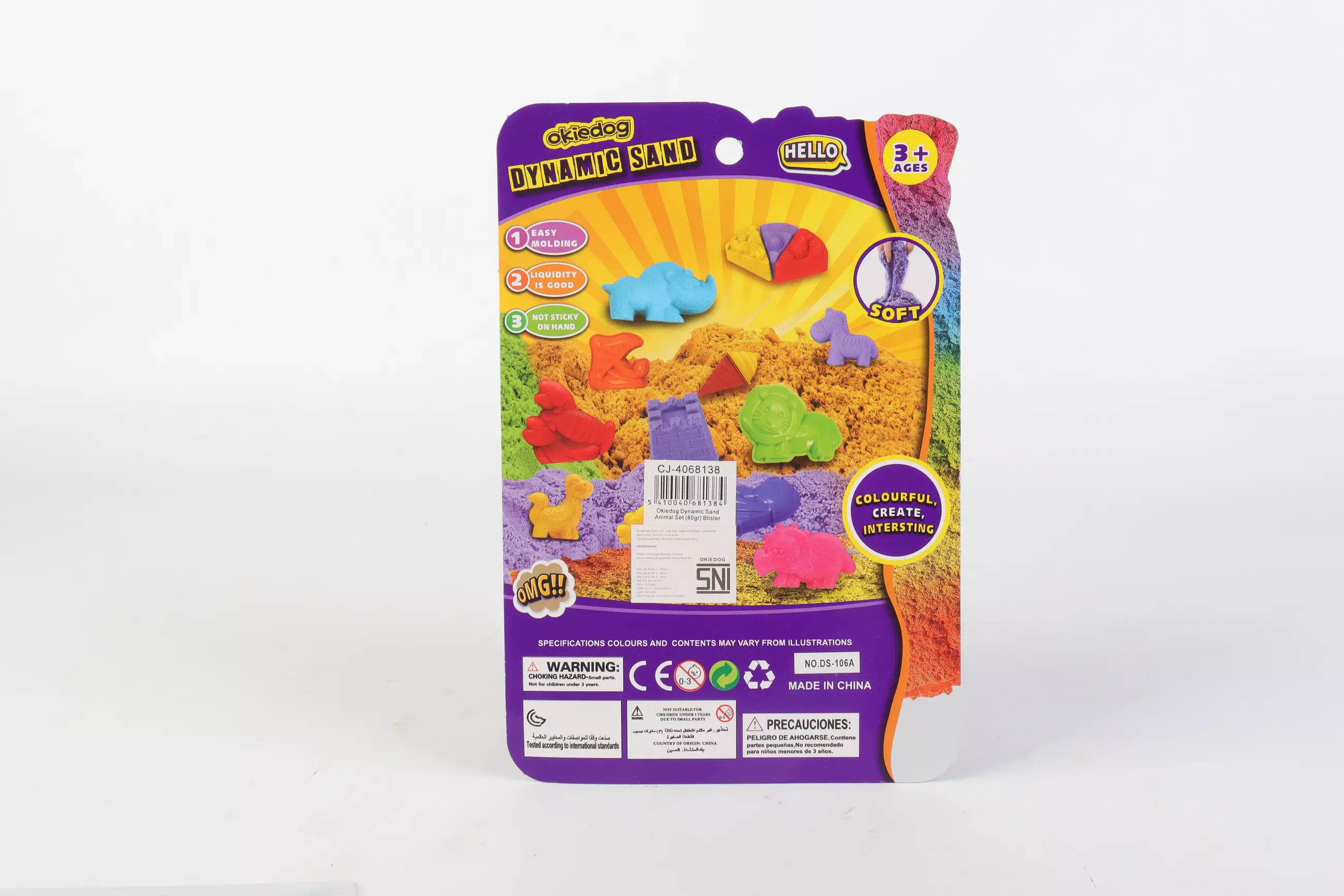 Okiedog Dynamic Sand Animal Set (80gr) - RANDOM Mainan Pasir Anak
