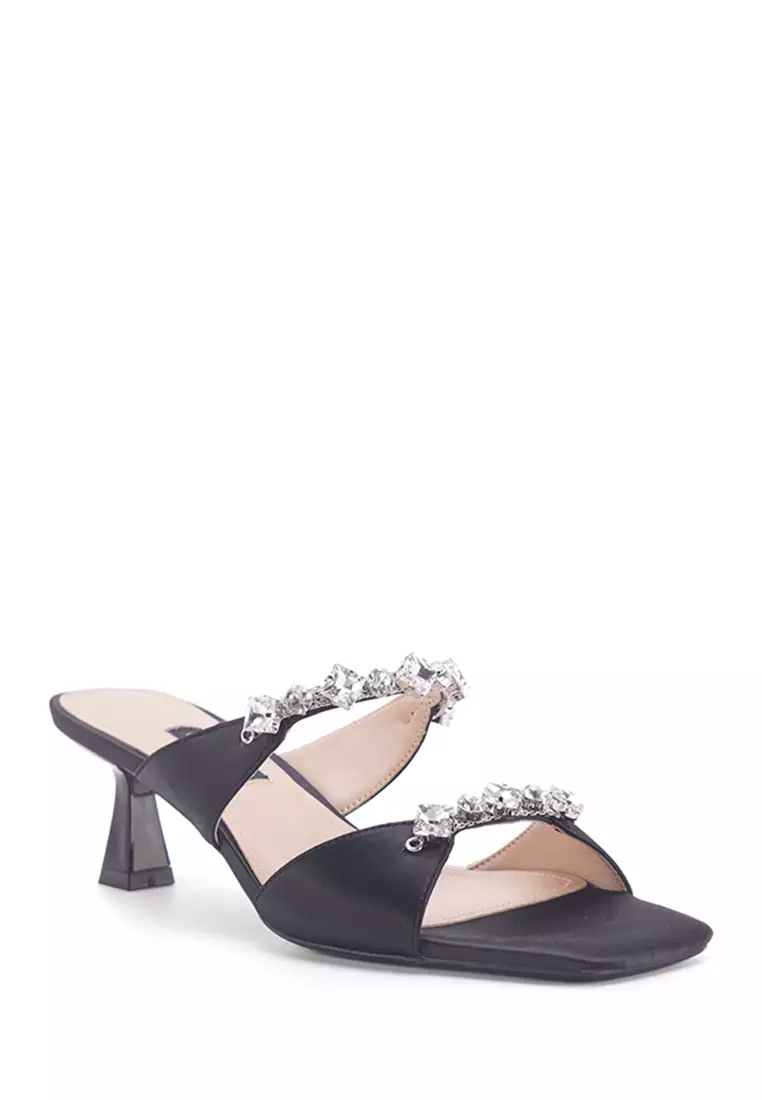 Discount on Nine West  shoes - SKU: Granile Heeled Sandals Black