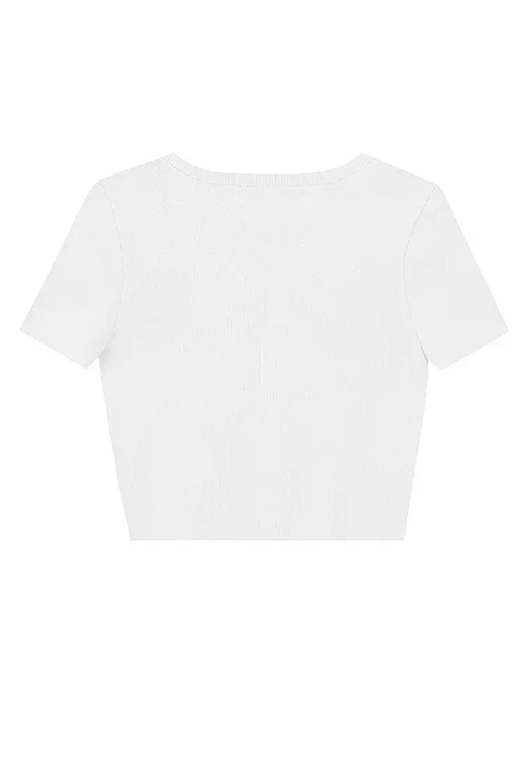 Ribbon Front Crop Top